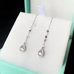 a8【高品質✨】アメリカンピアス 雫 水滴 チェーン ロング デート 大人可愛い