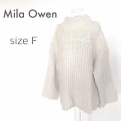 Mila Owen ローゲージ ニットセーター ざっくり編み オフホワイト F