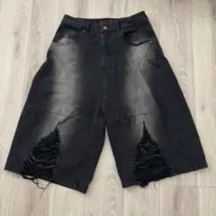 完売品BizarreMaiden ビザールメイデン ダメージデニムバギーショーツ