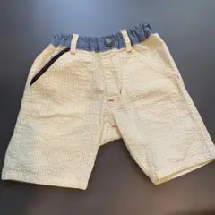 イエローとブルーのストライプショートパンツ 90