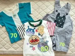 70.80　Tシャツ＆サロペットセット
