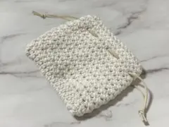 「ハンドメイド」 手編み 巾着