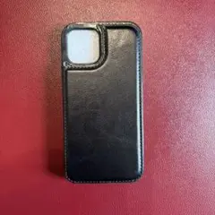 ブラックレザーiPhoneケース