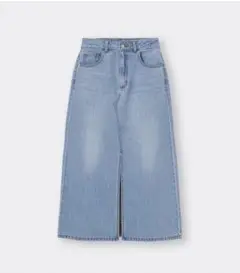 GU デニム フロントスリット ロングスカート
