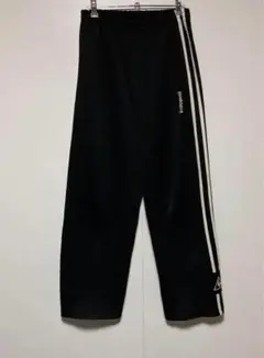 ◯le coq sportif ブラック ストライプ イージーパンツ　ジャージ