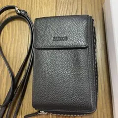 BARCOOS ブラック スマホショルダーバッグ