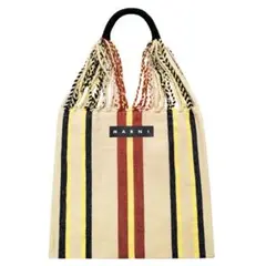 美品 マルチストライプ ハンモックバッグ
