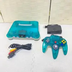 NINTENDO64 クリアブルー 本体 コントローラ 付き ロクヨン N64
