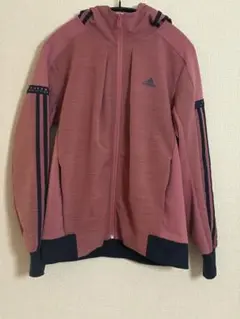 adidas ジャージ　パーカー　フード付き　ピンク