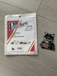 ワッペン刺繍アイロンワッペン 猫 ニャンコ コーヒーブレイクのみねこ　1枚