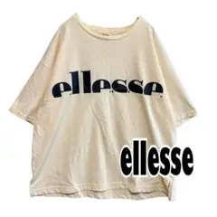 【エレッセ】半袖　Tシャツ　ゆったり　ベージュ　肌色　ロゴプリント　S M L