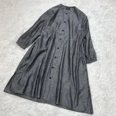 【美品】 オーロネ シャツ 5分袖 7分袖リネン混 トップス ロングシャツ