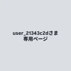 user_21343c2dさま専用ページ