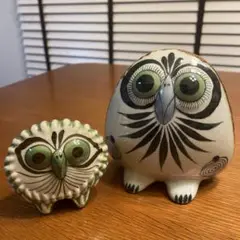 フクロウの陶器セット