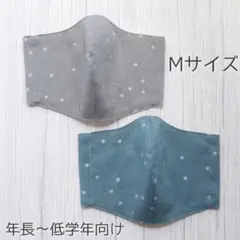 check&stripe ハンドメイドマスク Mサイズ 2枚セット