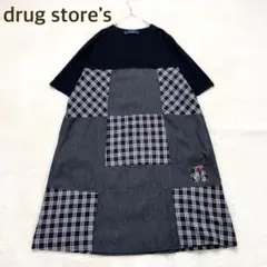 ドラッグストアーズ　別布切替ワンピース 大きいサイズ　ワンピース　パッチワーク