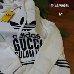 GUCCI×adidas ホワイトヘビーフェルトコットンジャージー