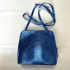 【美品】Ray BEAMS別注 ローラディマッジオ メタリックブルー 牛革バッグ