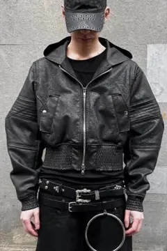 【vingo着用✨】FILTH LEATHER BOMBER JACKET