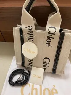 Chloe クロエ ストラップ付き woody スモールトートバッグ