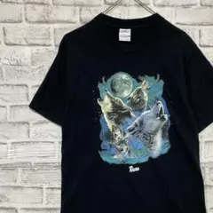 90sヴィンテージTシャツ！ブラック半袖古着　S9