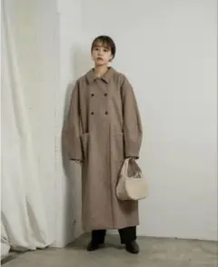 amiur bal collar round sleeve coat
