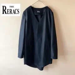 THE RERACSザ・リラクス✨薄手ウール ノーカラーライトコート ジャケット