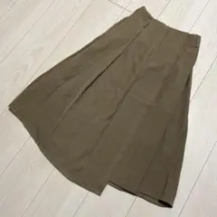 ミマ　秋冬　アシメトリーロングスカート　カーキ　フリーサイズ