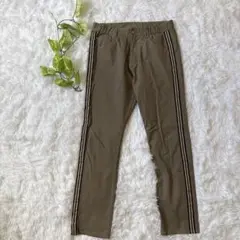 【美品】 メンズ チノパン (M) サイドライン ベージュ ストレッチ パンツ