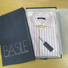 BASILE BLU バジーレ　新品箱付き　メンズ　シャツ　ピンクストライプ41