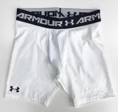 新品アンダーUnder Armour パッド付きインナータイツ ホワイト/ＸＬ