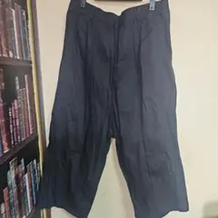 黒いガウチョパンツ Lサイズ 100%コットン
