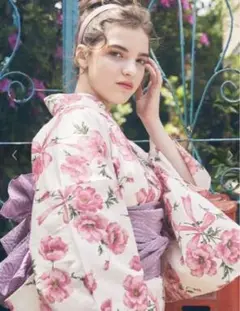 メゾンドフルール 夏を告げるコクリコの花浴衣 ピンク 新品未使用