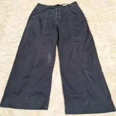 ギャップ/GAP クロップド ワイド パンツ サイズ6 ブラック 黒