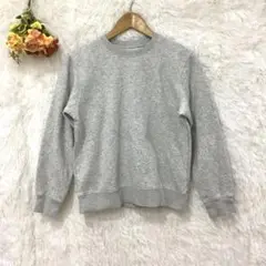 ★無印良品★ クルーネック スウェット シャツ 【L】 裏起毛 無地 グレー