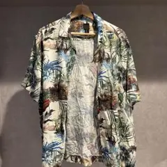 H&M トロピカル柄 アロハシャツ XL
