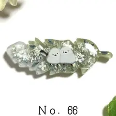Ｎｏ．66 レジン リーフ シマエナガ ブローチ マグネット