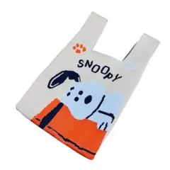スヌーピー ニットトートバッグ　Sサイズ