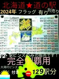 北海道 道の駅 ピンズ129駅レギュラー 北海道道の駅 ガチャピンズラリー129駅完全コンプリート版2022