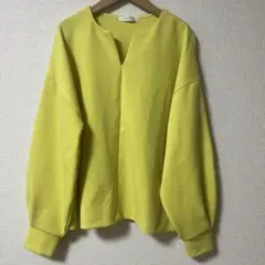 chocol raffine robe イエロー Vネック トレーナー　フリー