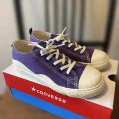 ①CONVERSE パープル キッズスニーカー