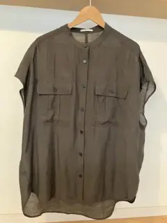 BAYFLOWブラウス シャツ シアーワークシャツ Mロング