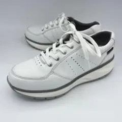 【良品】Joya ジョヤ　レザースニーカー（24）サイドジップ　コンフォート　赤 良品】Joya ジョヤ レザースニーカー（24）サイドジップ