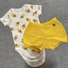 ユニクロ くまのプーさん ボディスーツ ショートパンツ 70