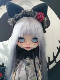 カスタムアイシードールブルーパープルフェイスアウトフィット付き