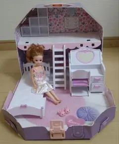 【お人形、ドレス、小物セット付き】ロフトのある!ゆめみるリカちゃんのおへや