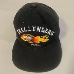 CHALLENGER キャップ　フレイムフィッシュ　黒　ヴィンテージ加工　刺繍 CHALLENGER [チャレンジャー] FLAME FISH CAP フレイム