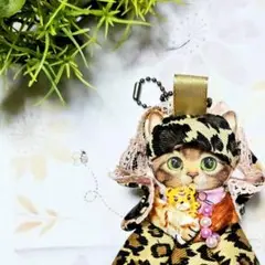 豹頭巾・コヤンイサムチョン・バックチャーム・キーホルダー・猫・マスコット