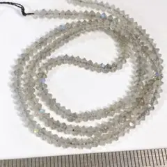 高品質＊ラブラドライト＊そろばんカットa74