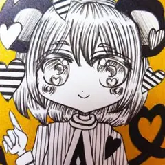 自作 手描き ペン画 イラスト☆ナズーリン☆東方プロジェクト☆豆色紙